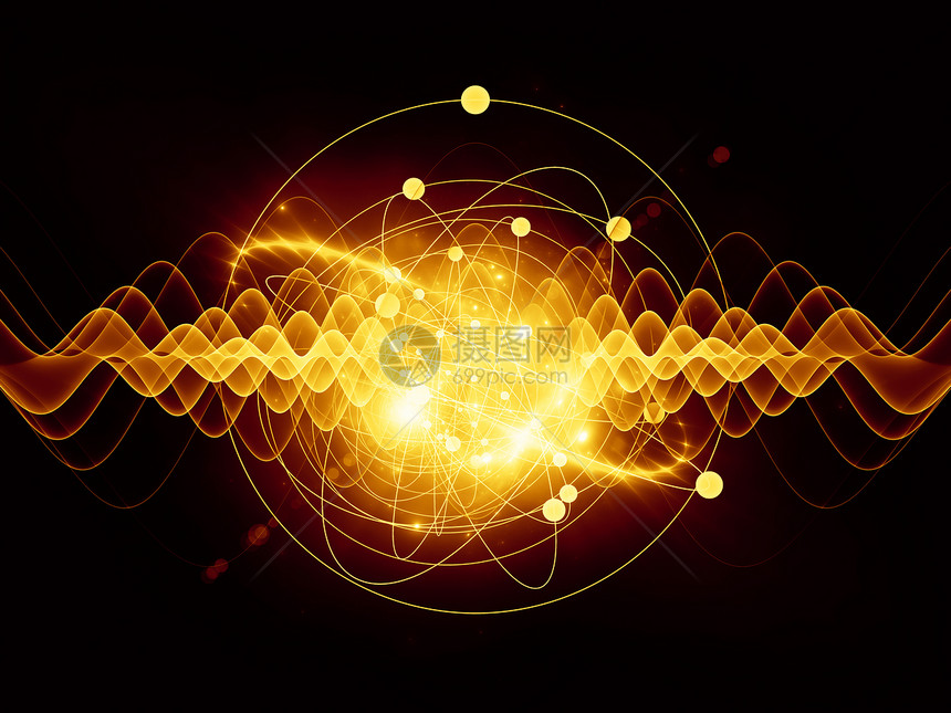 原子教育力量范例插图技术海浪创造力旋转活力数学图片