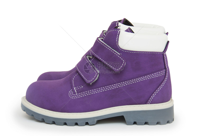 紫色儿童靴子管道婴儿孩子女孩天气橡皮季节衣服园艺工作图片