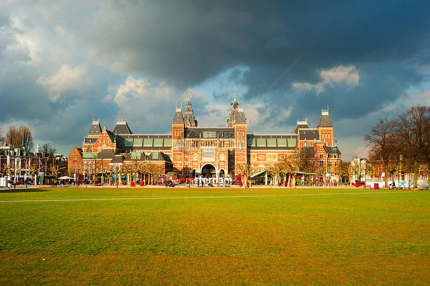 阿姆斯特丹蓝色国家建筑观光建筑学旅行游客吸引力博物馆历史图片