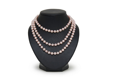 黑假发的珍珠项链被隔离手镯珠宝金子首饰白色奢华金属坡度礼物宝石背景图片