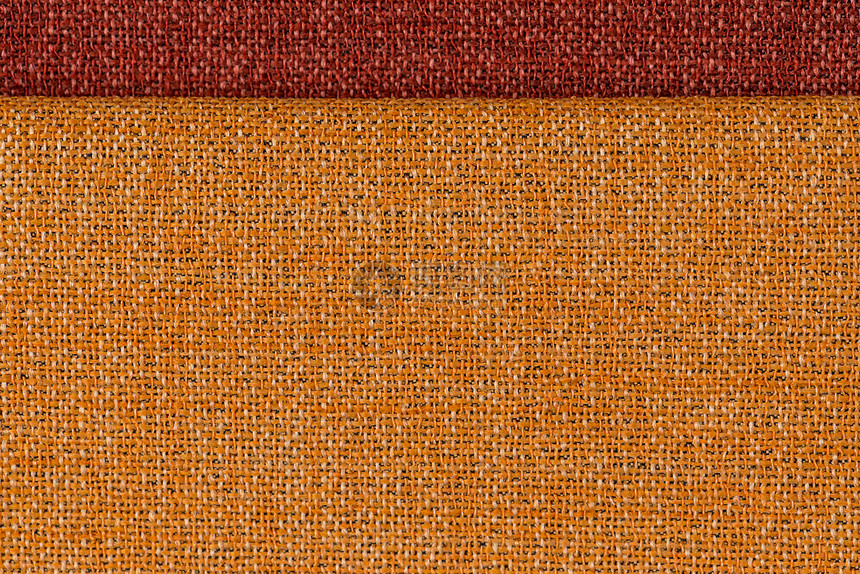 橙色织物纹理纤维纺织品宏观帆布抹布材料亚麻床单纤维状解雇图片