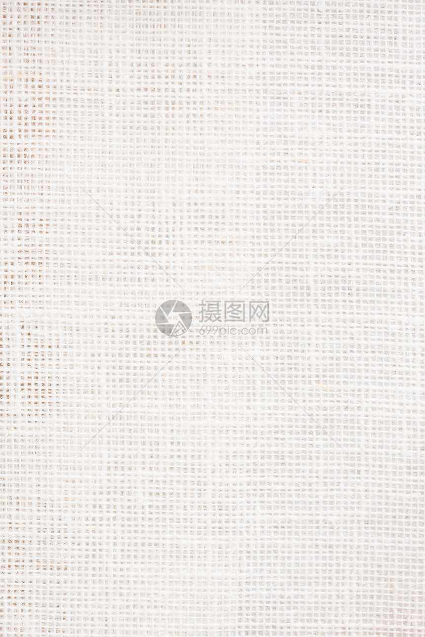 白色结构纹理麻布编织针织帆布纤维状床单材料纺织品亚麻纤维图片