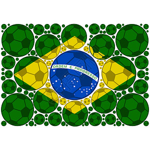 巴西足球巴西球插画