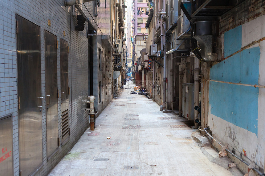 香港清空的后街人行道景观路面走廊街道市中心建筑物胡同小路建筑学图片