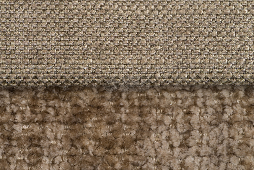棕色结构纹理编织亚麻纤维状纤维麻布针织抹布床单黄麻纺织品图片