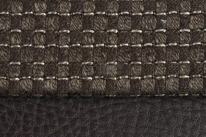 棕色结构纹理帆布床单织物针织黄麻宏观纺织品抹布材料麻布图片