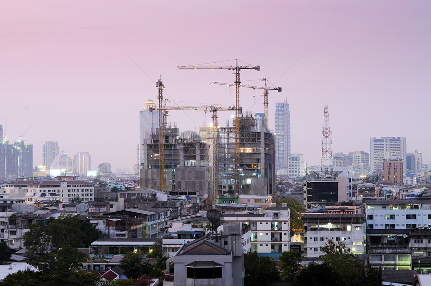 曼谷建筑工地大楼(曼谷)图片