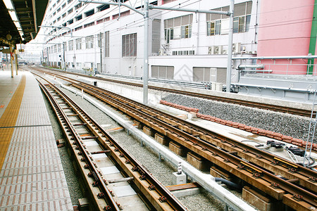 日本铁路轨道站背景