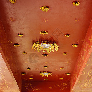 红泰金 佛庙天花板装饰背景图片