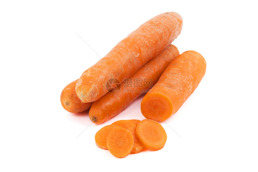 带切片的新鲜胡萝卜红色萝卜营养蔬菜橙子饮食沙拉植物工作室果汁图片