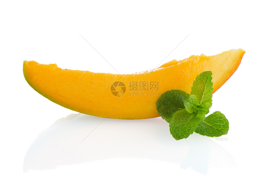 芒果水果橙子甜点绿色情调饮食异国植物红色小吃白色图片