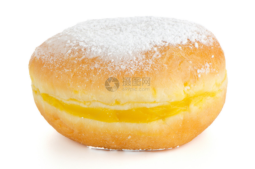 美味的甜甜圈传统油炸馅饼白色糕点小吃甜点美食早餐蛋糕图片