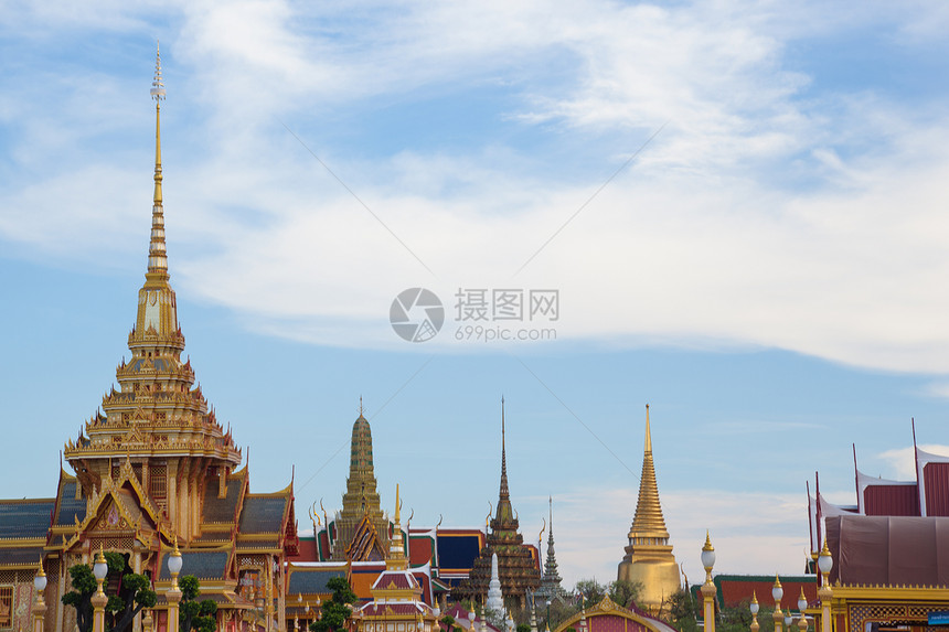 泰国的建筑设计风格艺术文化天空结构旅游雕塑佛教徒地标场景图片