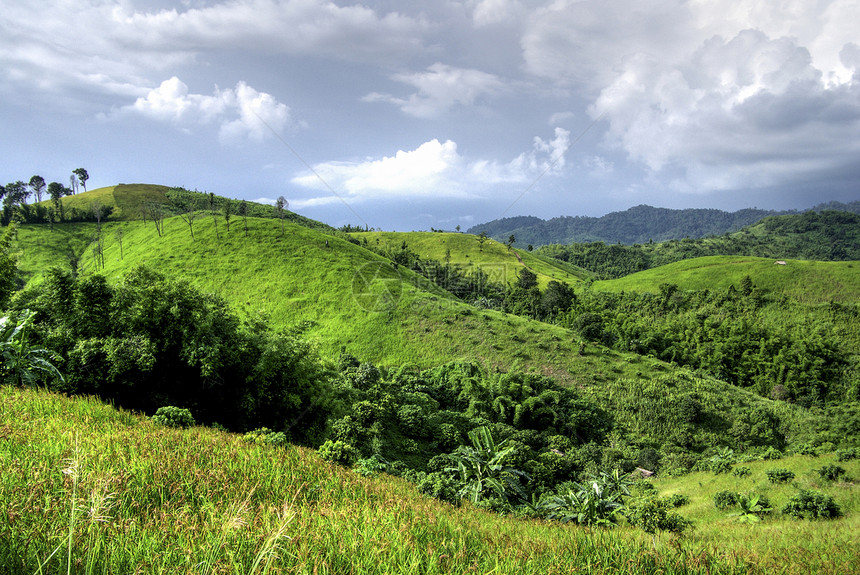 南泰国 云上绿色山图片