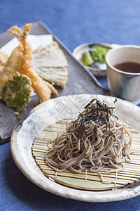 扎鲁索巴日本面条索巴午餐食品美食饮食蔬菜筷子烹饪海藻竹子食物背景