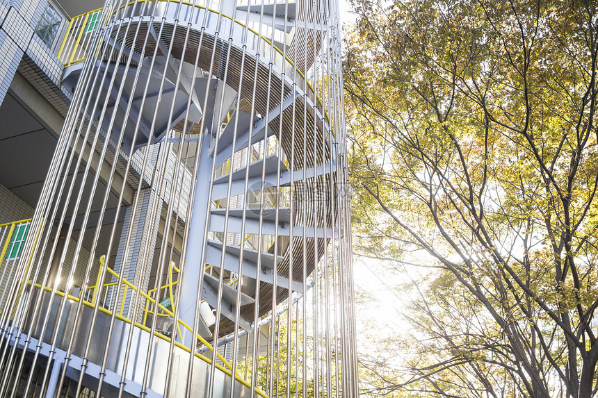曲线楼梯艺术金属运动城市脚步窗户地面房子办公室漩涡图片