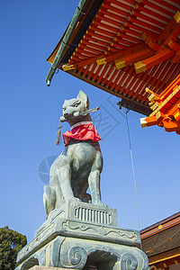 伊势神社蓝色的旅行高清图片