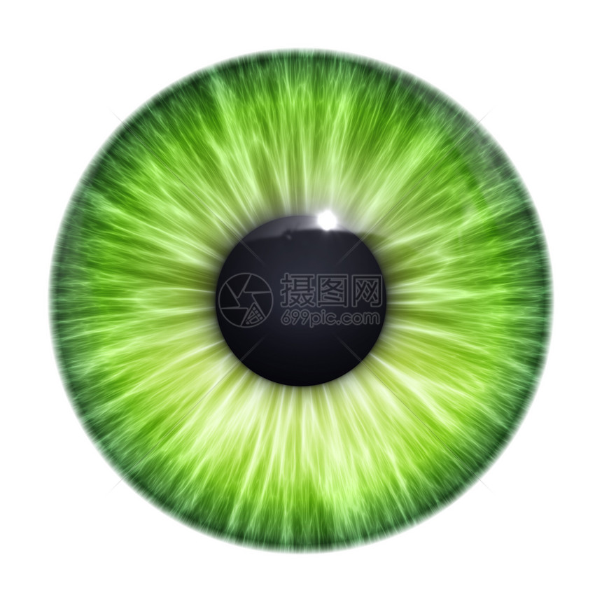 绿眼纹理镜片眼睛地球圆圈生物学插图视网膜反射催眠宏观图片