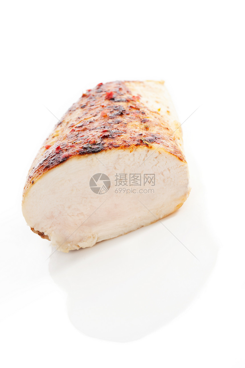 美味的牛排家禽鱼片美食食物奢华午餐营养白色烹饪胸部图片