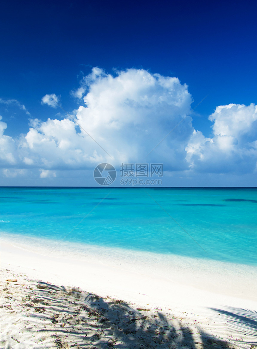 热带海洋海景冲浪白色太阳晴天支撑天堂天空蓝色旅行图片