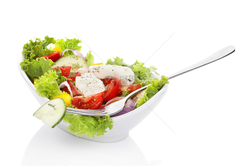 蔬菜沙拉起动机胡椒洋葱美食叶子盘子黄瓜烹饪食物饮食图片