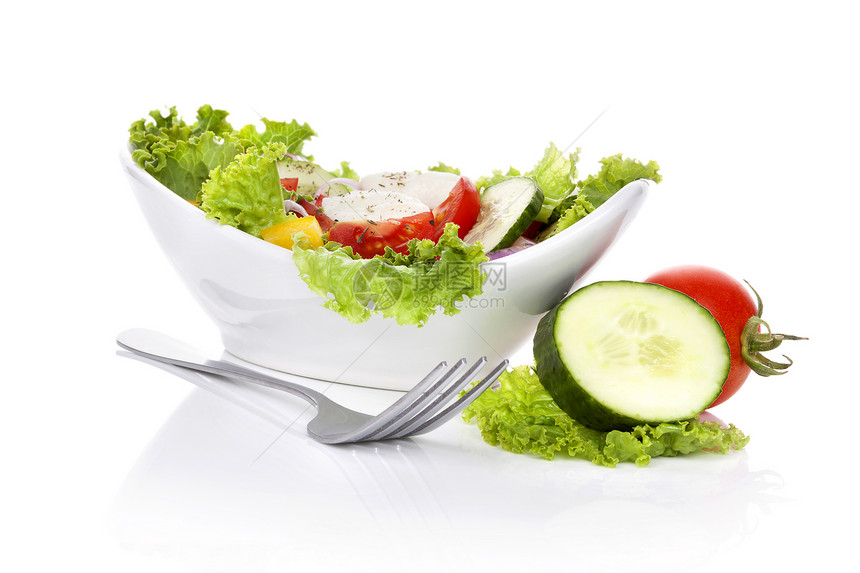 美味的蔬菜沙拉起动机美食烹饪食物胡椒盘子黄瓜饮食叶子洋葱图片