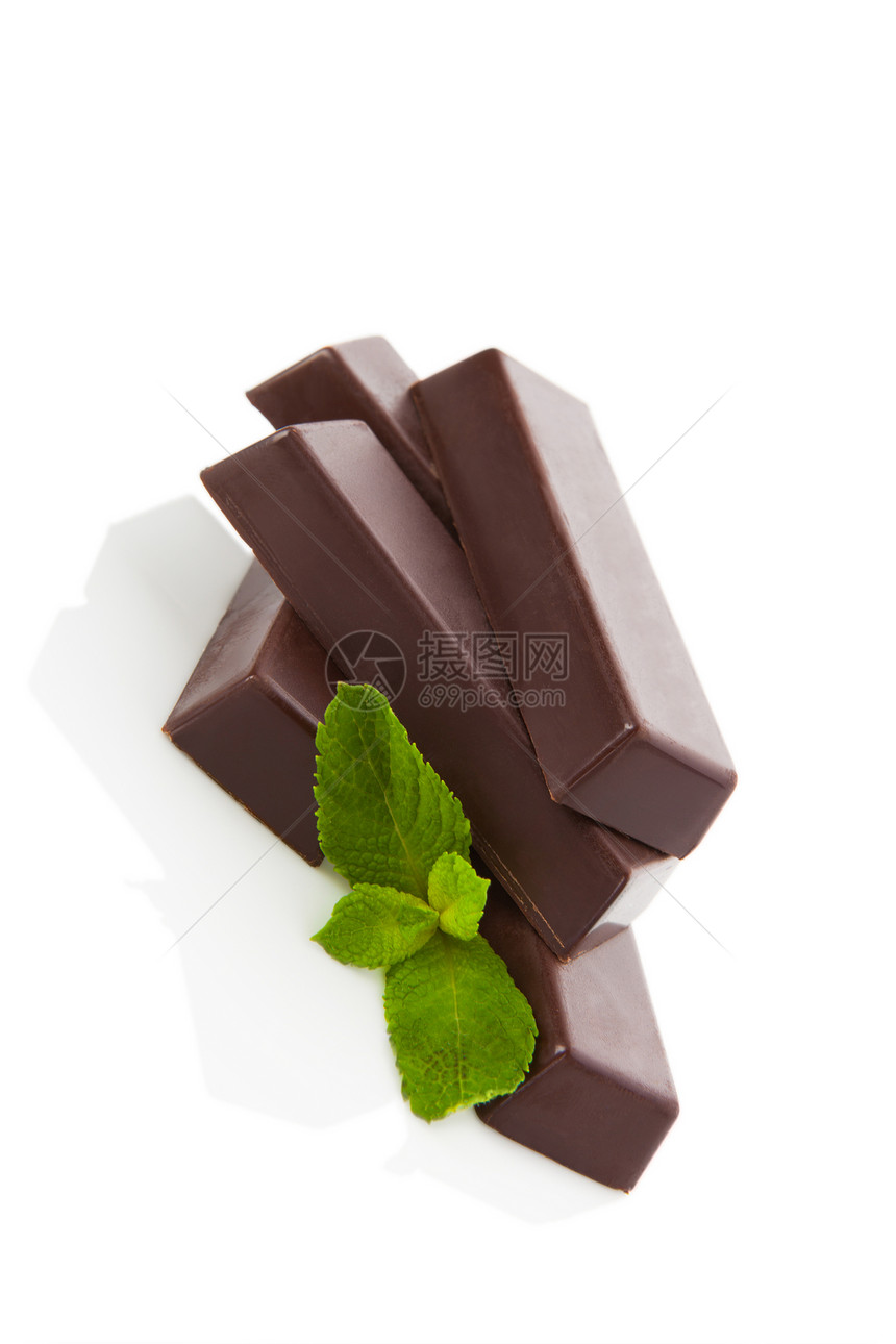 巧克力和薄荷糖图片