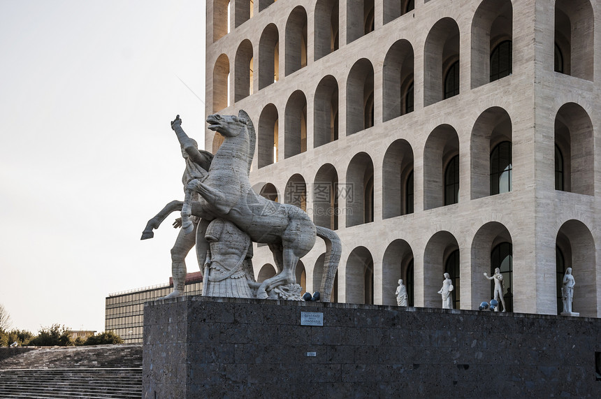 意大利文明宫文明建筑学历史石头帝国建筑地标宫殿雕塑城市图片