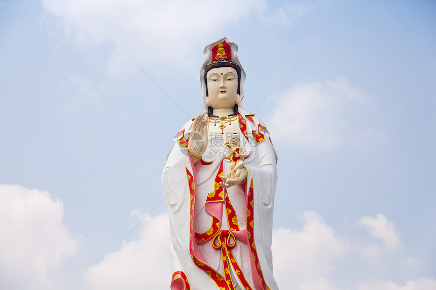 关燕女神像信仰历史宗教祷告女神怜悯上帝传统雕塑古董图片