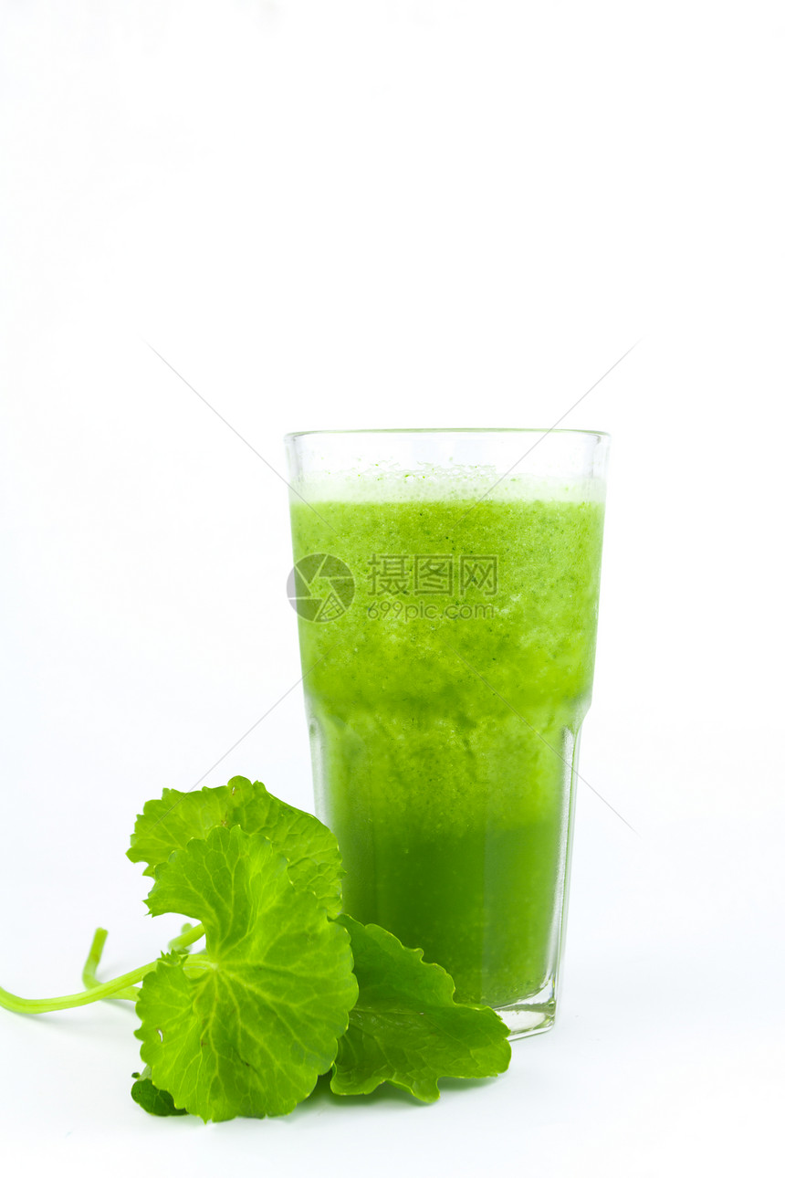 玻璃中的浮性或非静态草草药滑润滑剂果汁仙草蔬菜甜点植物群治疗草本植物树叶健康饮料图片
