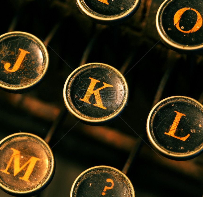 旧打字机记者报告数字罢工机器字体字母语言打印技术图片