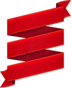 红带红丝带班纳公告滚动红色漩涡海报丝带标签木板旗帜乐队设计图片