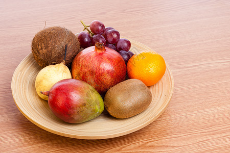 水果果混合物营养食物奇异果维生素菠萝水果背景图片