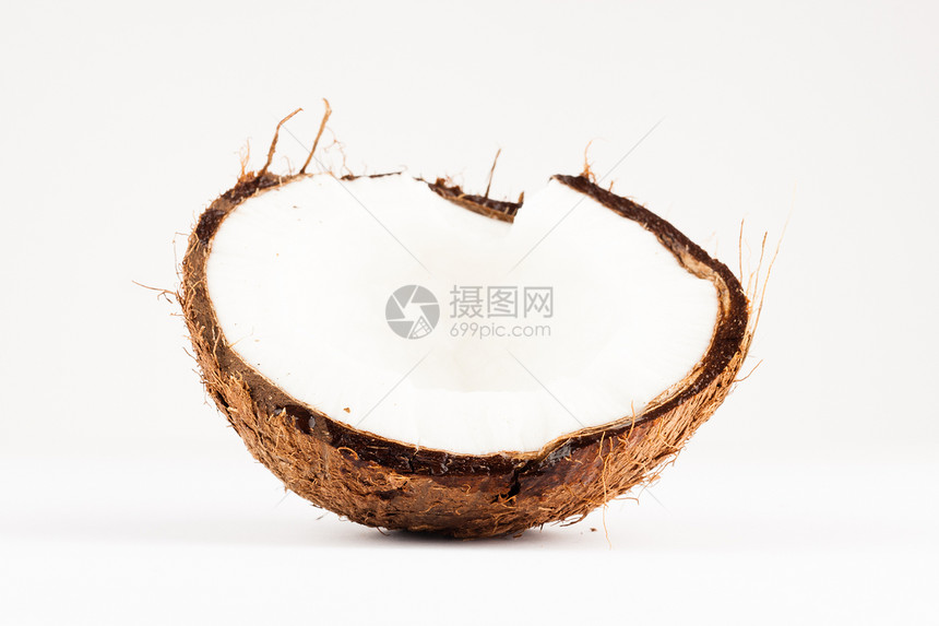 椰椰子甜点情调可可美食饮食营养坚果白色纤维圆形图片