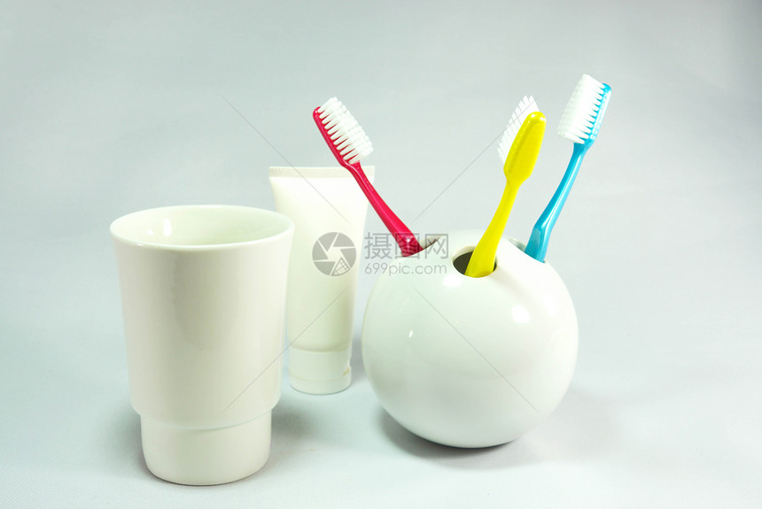 牙刷套件保健护理牙科牙齿口腔玻璃牙膏图片