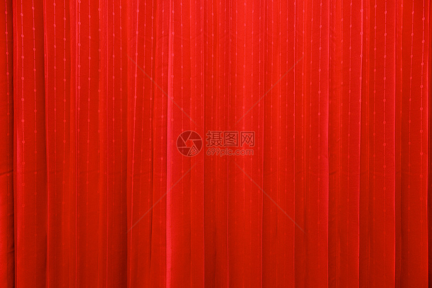 红窗帘纺织品舞台材料纹理剧场织物天鹅绒红色图片