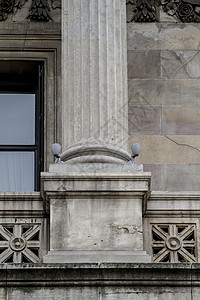 古典专栏 西班牙马德里国家图书馆外墙蓝色雕塑观光正方形地标雕像国家旅游图书馆建筑物背景图片