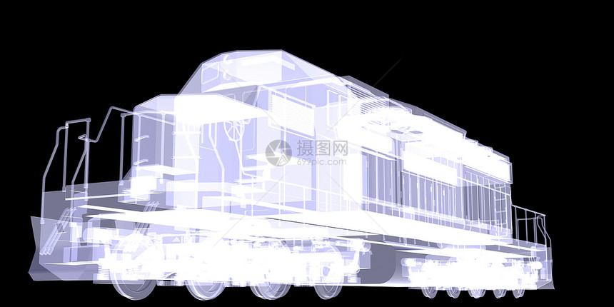 洛科莫蒂夫X光玻璃铁路黑色高科技机车x射线高架旅行速度车辆图片