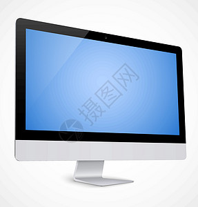 电脑可访问有蓝色屏幕的计算机显示器工具触摸屏框架药片横幅监视器互联网笔记本电话技术插画