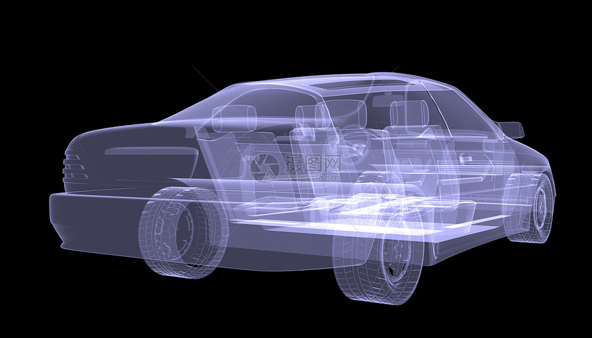 X射X光概念车车辆跑车金属汽车宏观轿车玻璃车轮力量蓝色图片