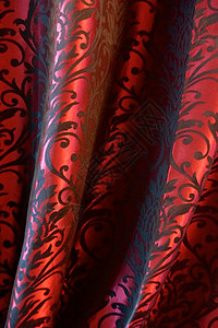 丝绸织红色纺织品锦缎织物衣服背景图片