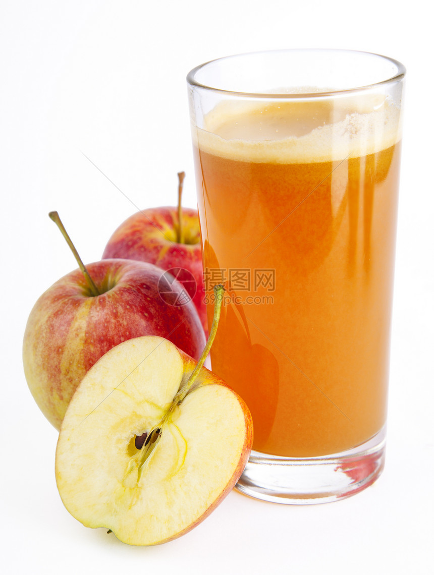 背景上的苹果果汁饮食器皿食物橙子液体水果酒吧金子玻璃饮料图片