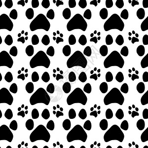 狗的踪迹黑色野生动物动物园动物脚印墙纸白色印刷卡通片爪子背景图片
