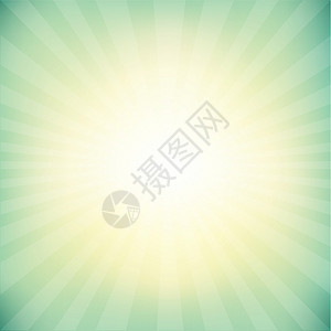 绿色闪耀光线与 Bokeh 结合的日光闪耀背景插画