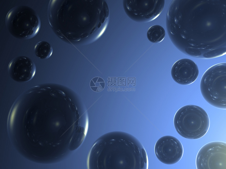 蓝色泡泡圆形肥皂气泡地球玻璃圆圈反射插图图片
