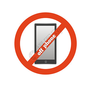 无电话红色白色警告按钮细胞手机插图禁令背景图片