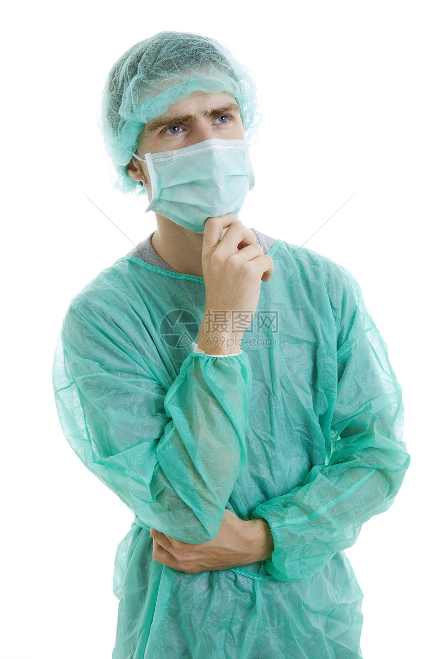 医生微笑药品冒充男人蓝色职业医院护士医师卫生图片