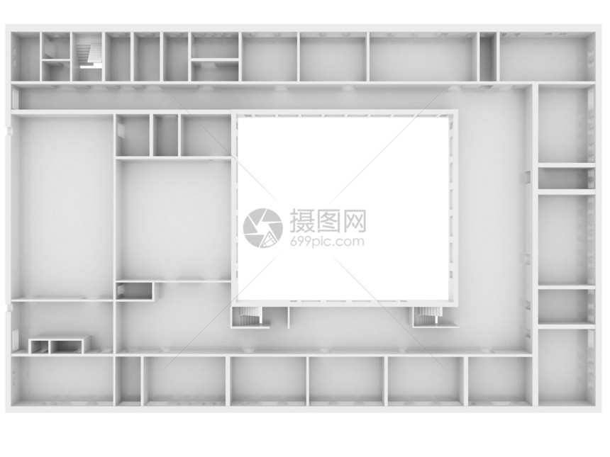 抽象的白色地板 顶视图项目房间窗户地面建筑建造房子建筑学图片