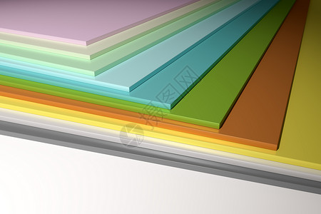 色彩多彩的平质晶片板库存木头纤维板生产灰色计划仓库家具贮存白色背景图片