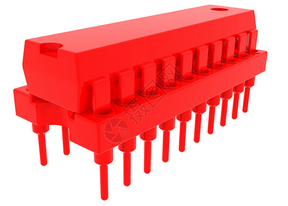红微芯片半导体别针处理器插图电子芯片硬件芯片组木板微电路背景图片